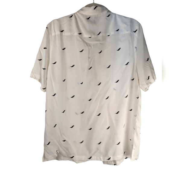 AllSaints Men’s illume Relaxed Fit Short Sleeve Button-Down Camp Shirt M - Picture 5 of 14